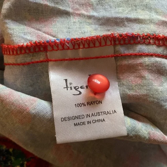 Tigerlily Floral Mini Summer/ Spring Dress AU 14 Rayon Lightweight Pre Owned EC - Picture 12 of 13